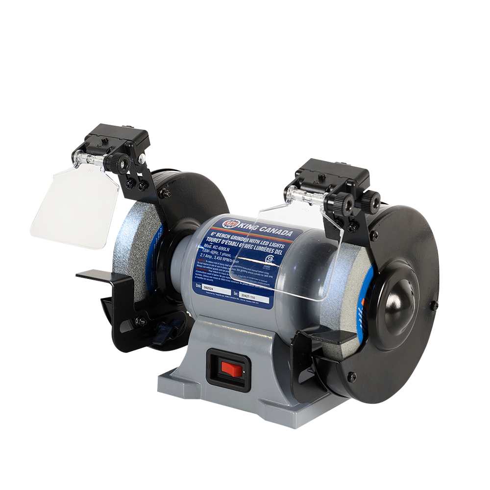 6 in. Bench Grinder With LED lights
