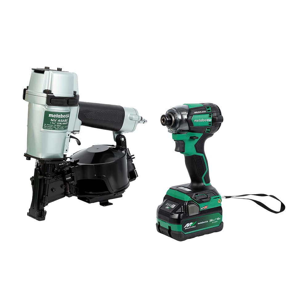 METABO HPT Coil Roofing Nailer and Impact Driver