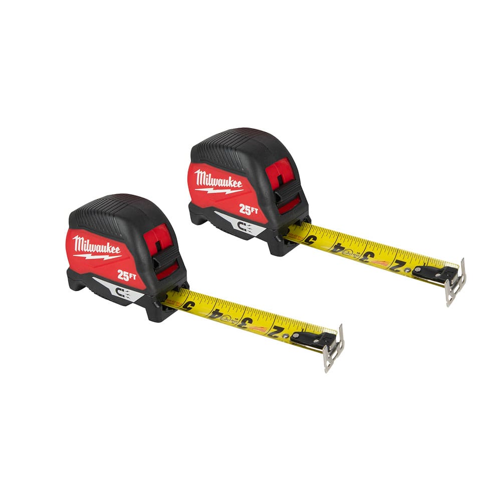 MILWAUKEE Magnetic Tape Measure 25 ft. x 1 1/8 in. Pkg/2