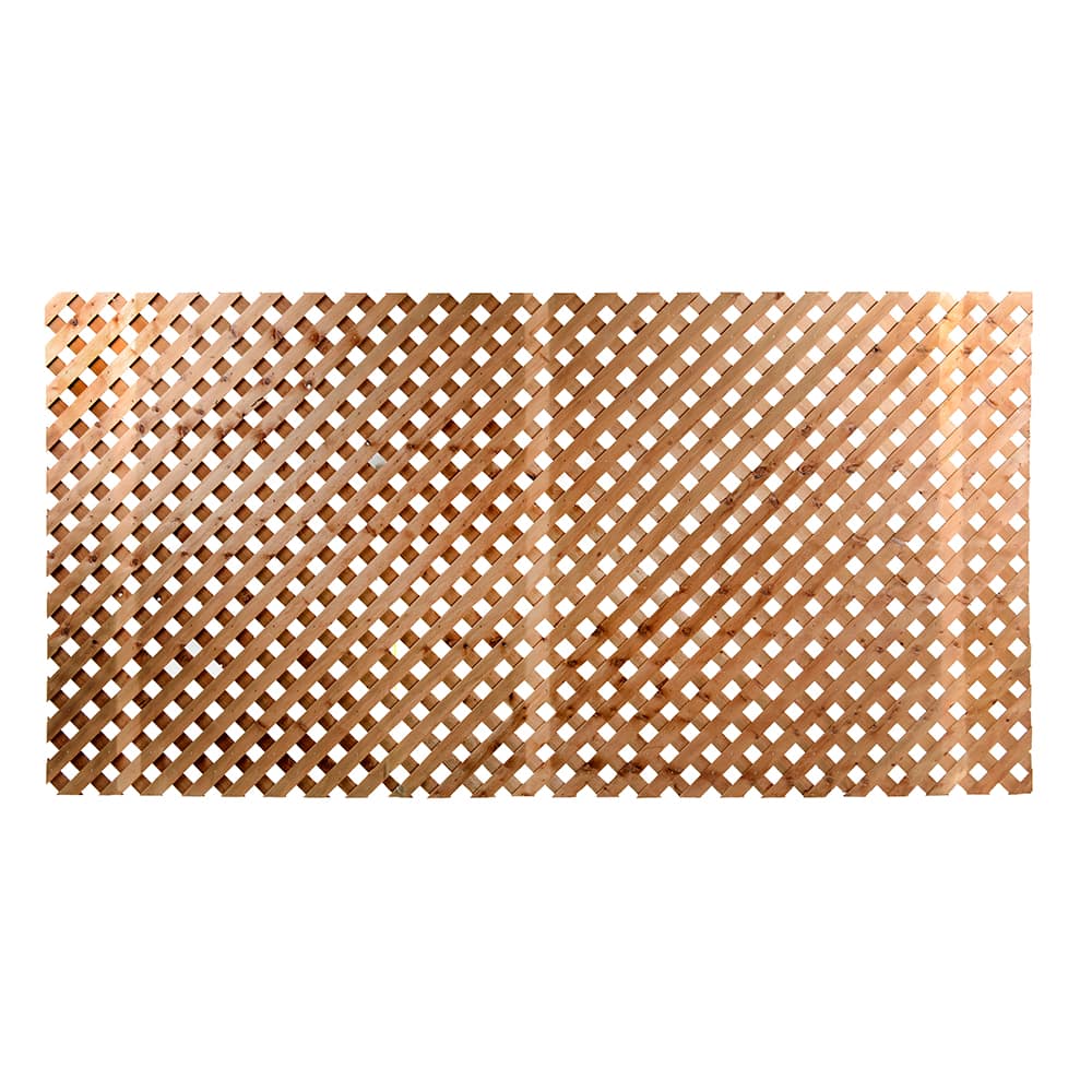 Treillis intimité en bois traité brun 4 pi x 8 pi