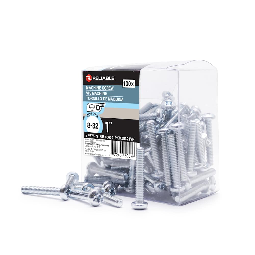 Machine Bolts 8-32 x 1 in. 100/Box