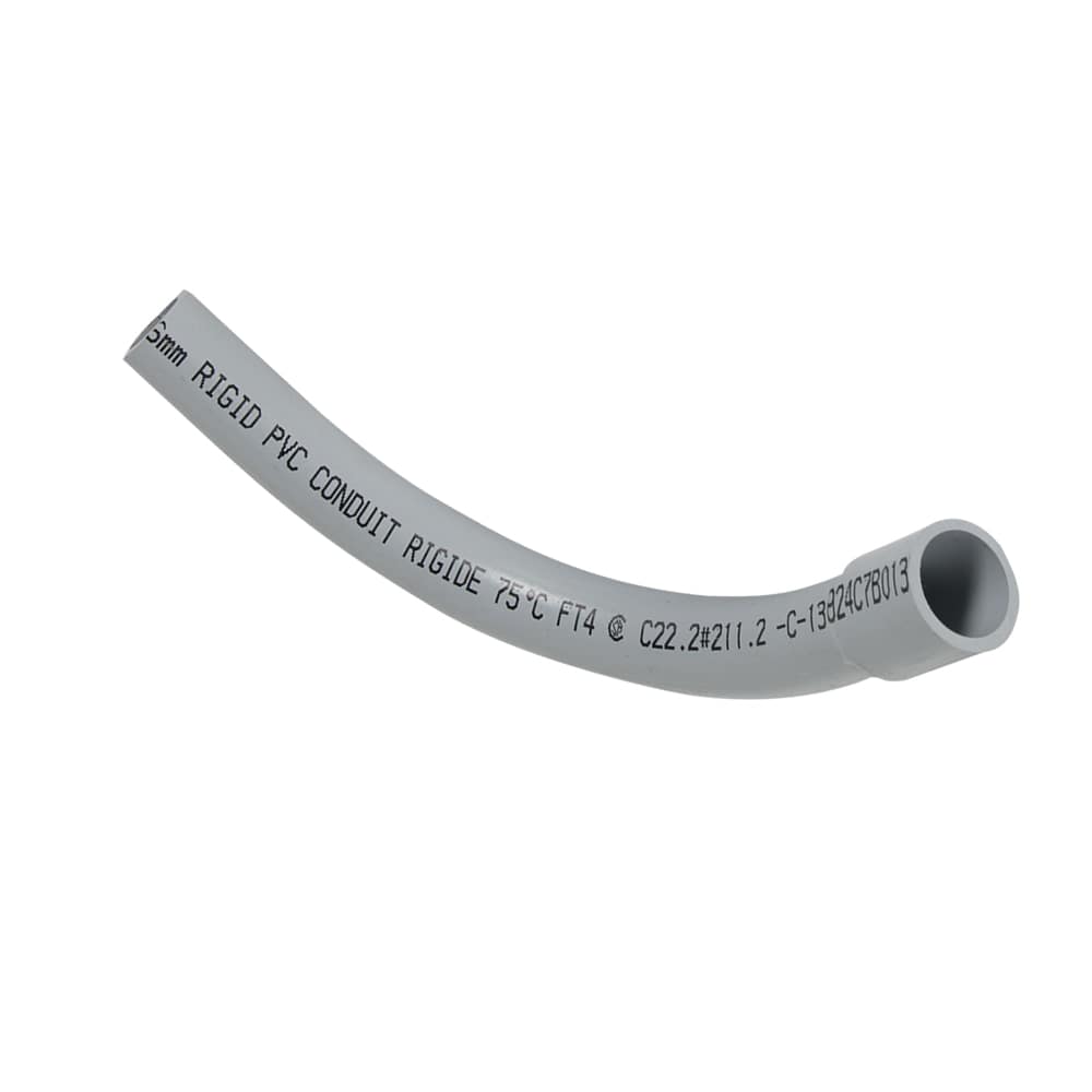 Coude 90° pour conduit électrique en PVC 1/2 po MxF