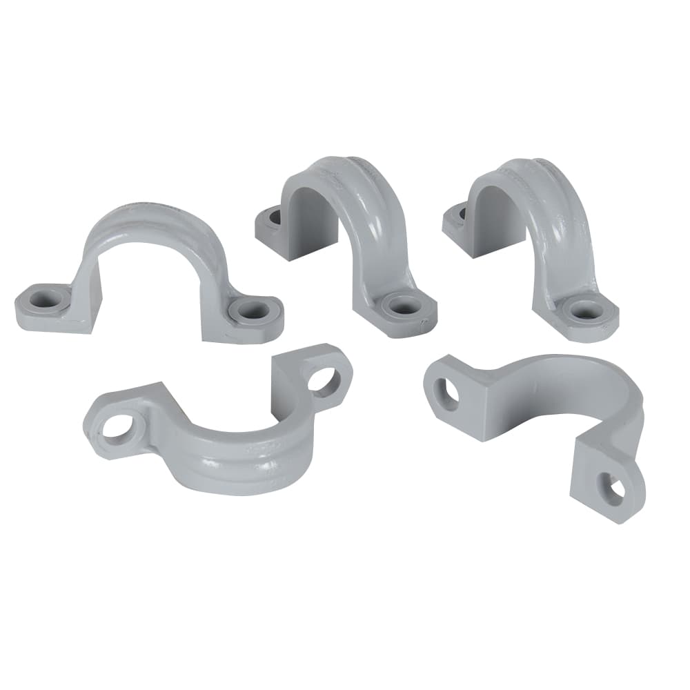 Crampes pour conduit électrique en PVC 1/2 po Pqt/5