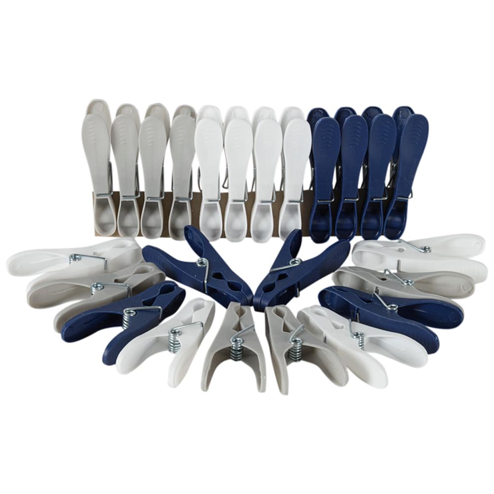 Set of 24 Pop Plastic Clothes Pins