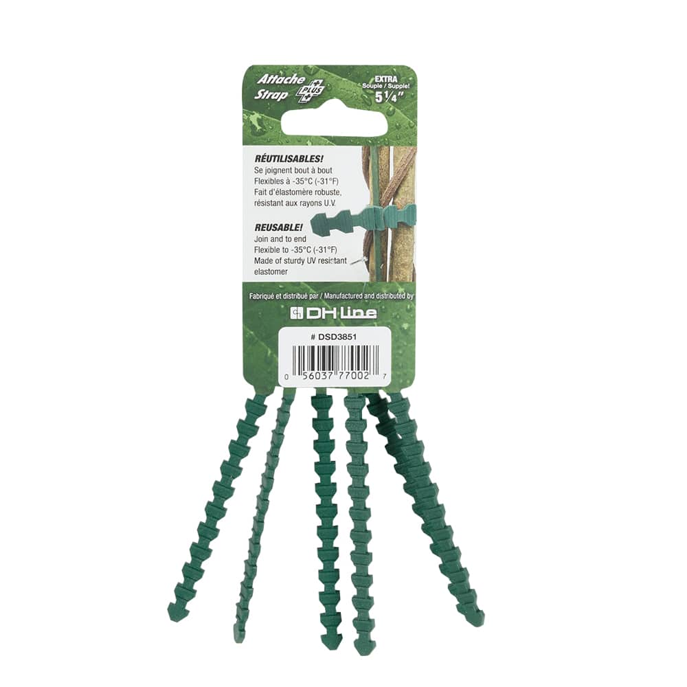 Attaches ajustables pour plantes 5 1/4 po Pqt/6