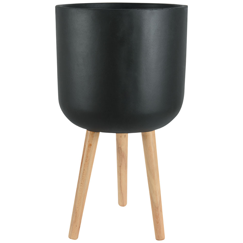 Cache-pot sur pieds noir 14 5/8 po VERTUO