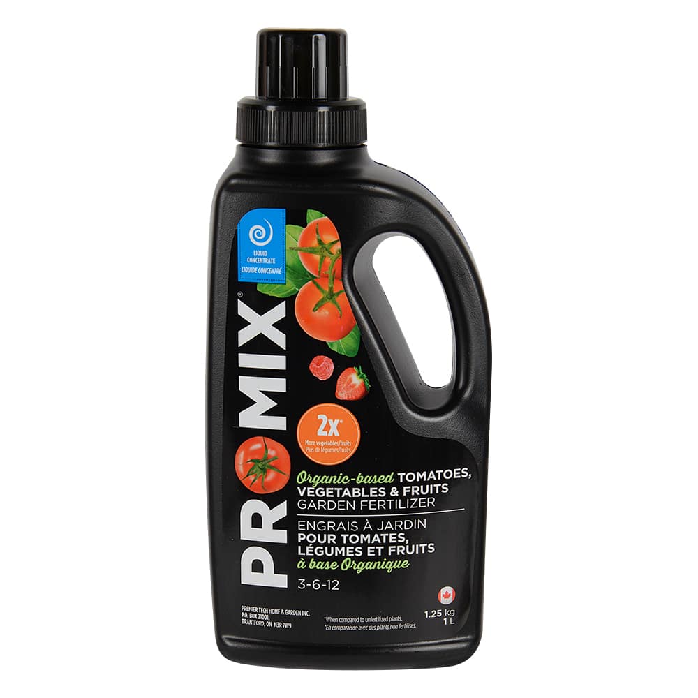 Engrais à jardin pour tomates légumes et fruits Pro-Mix 3-6-12, 1 L
