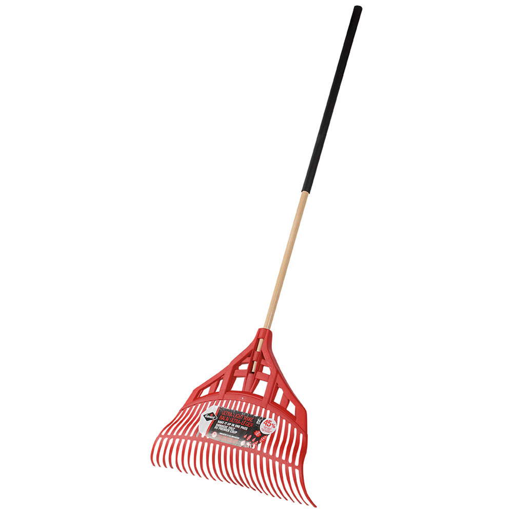 Balai à feuilles en polypropylene avec manche en bois 24 po GARANT