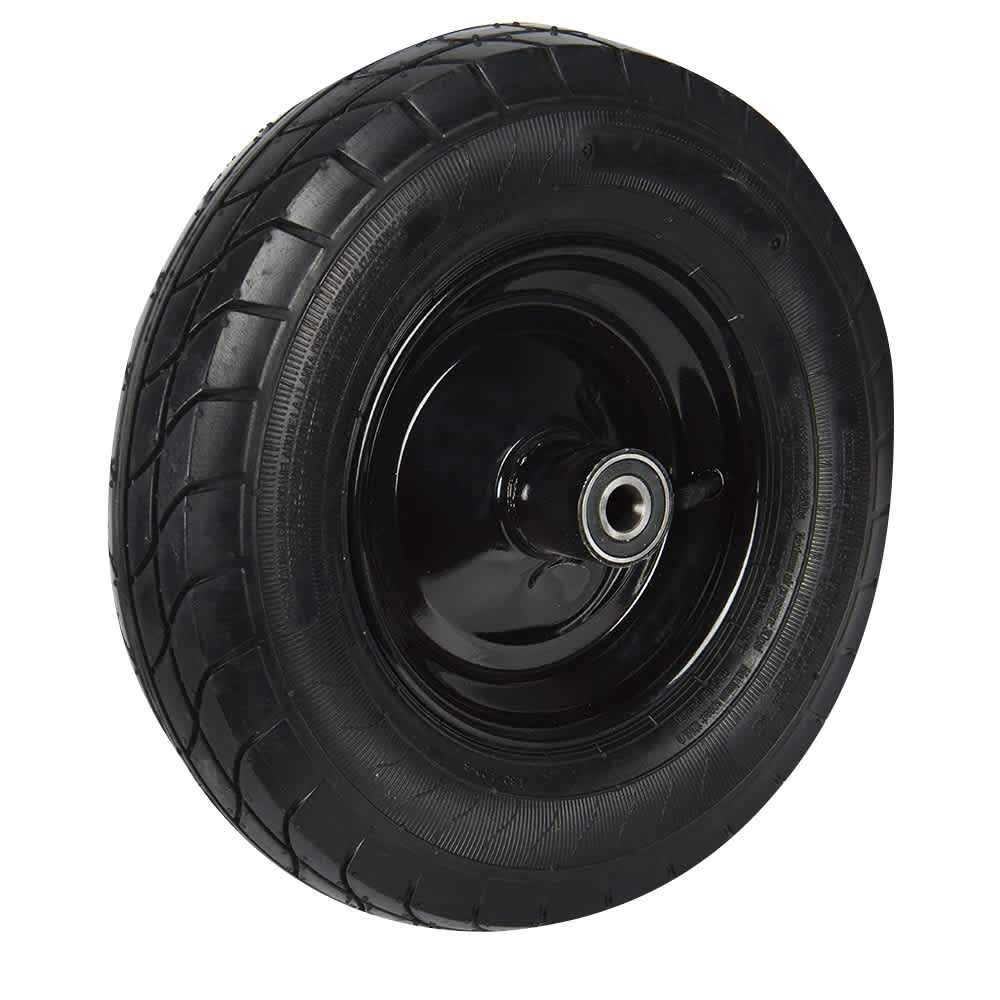 Roue et pneu pour brouette avec essieu 3/4 po 15 3/8 po