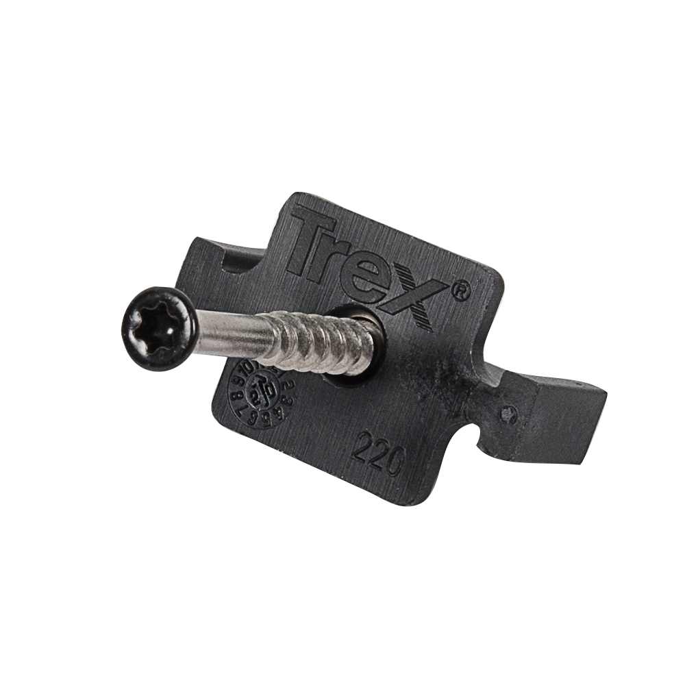 Fixations pour planches rainurées composite Trex Pqt/90