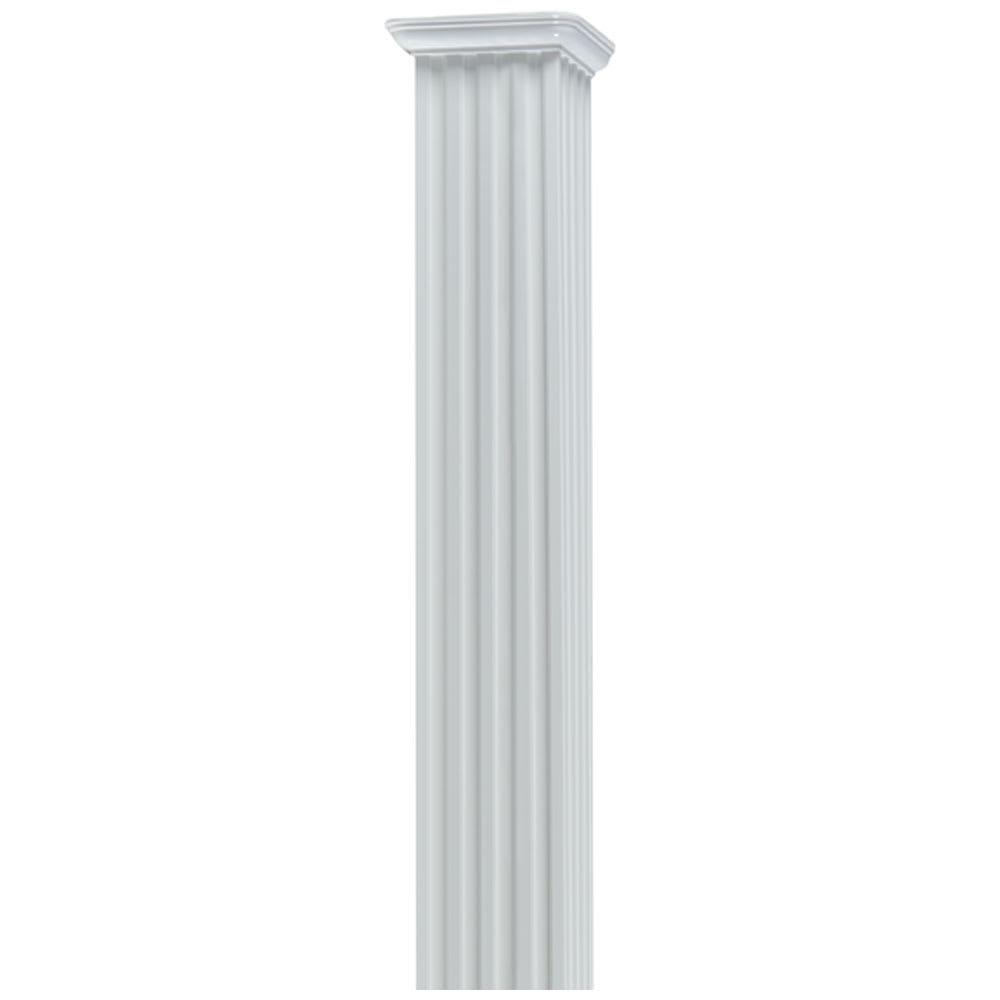 Colonne carrée en aluminium blanc 3 3/4 po x 8 pi