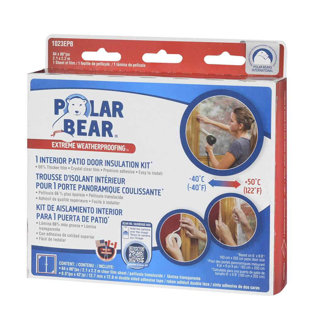 Ensemble de pellicule isolante pour porte patio de qualité supérieure 84 po x 86 po