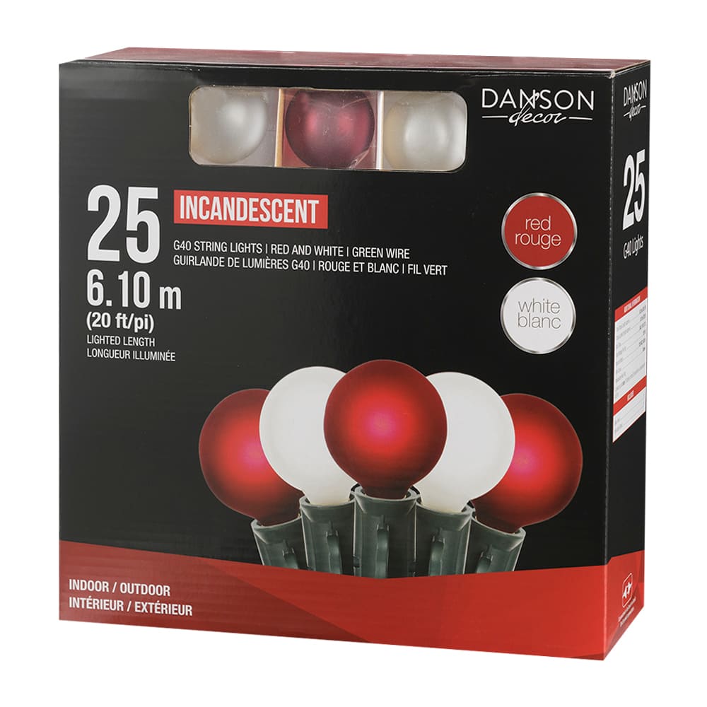 25 G40 Lights Set White/Red