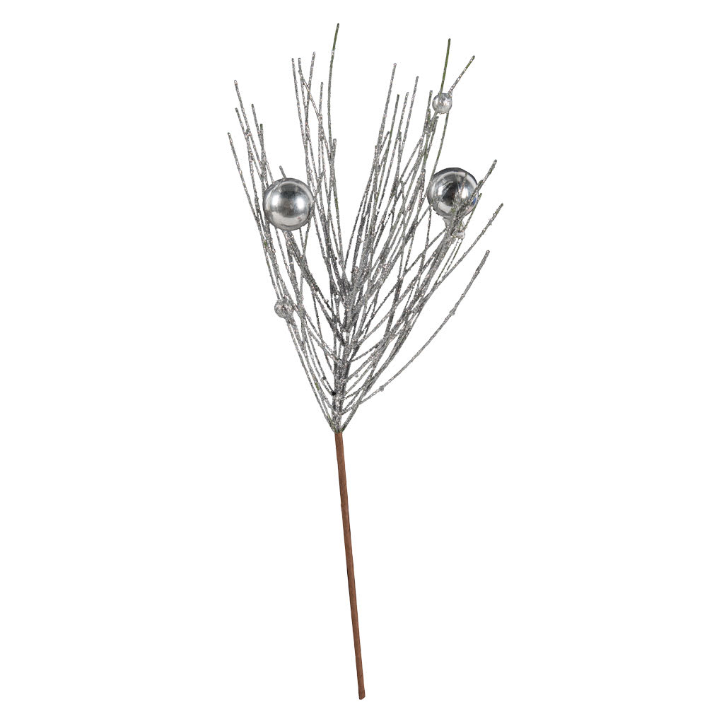 Pic décoratif fouet argent 16 po