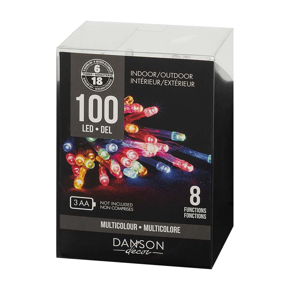 Jeu de 100 lumières DEL Multicolore