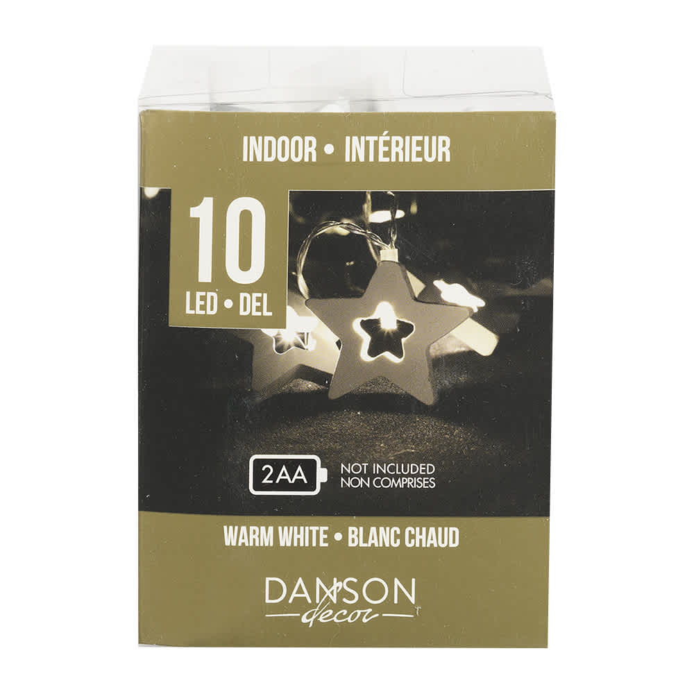 Jeu de 10 lumières DEL Blanc chaud