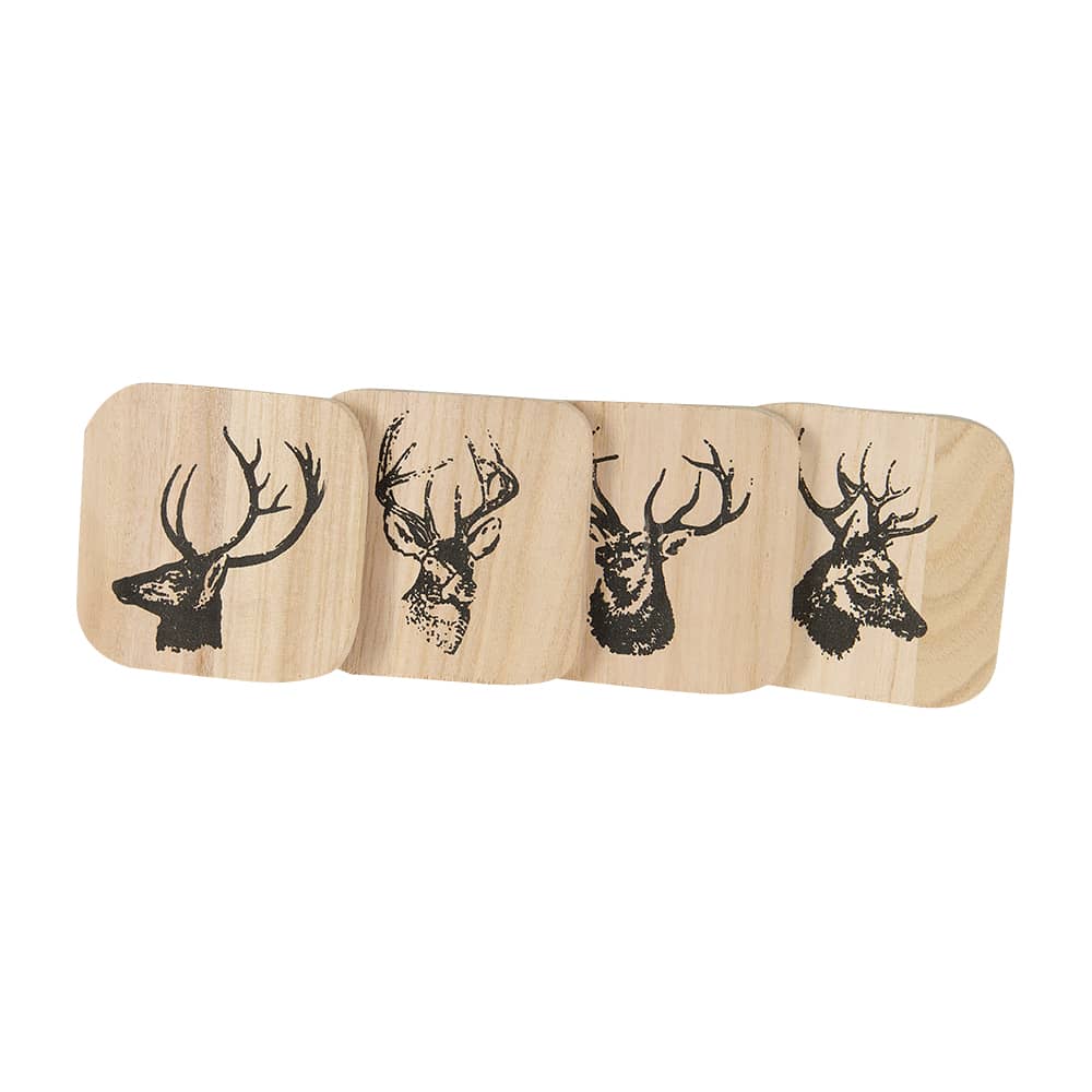 Ensemble de 4 sous-verres cervidé VERTUO