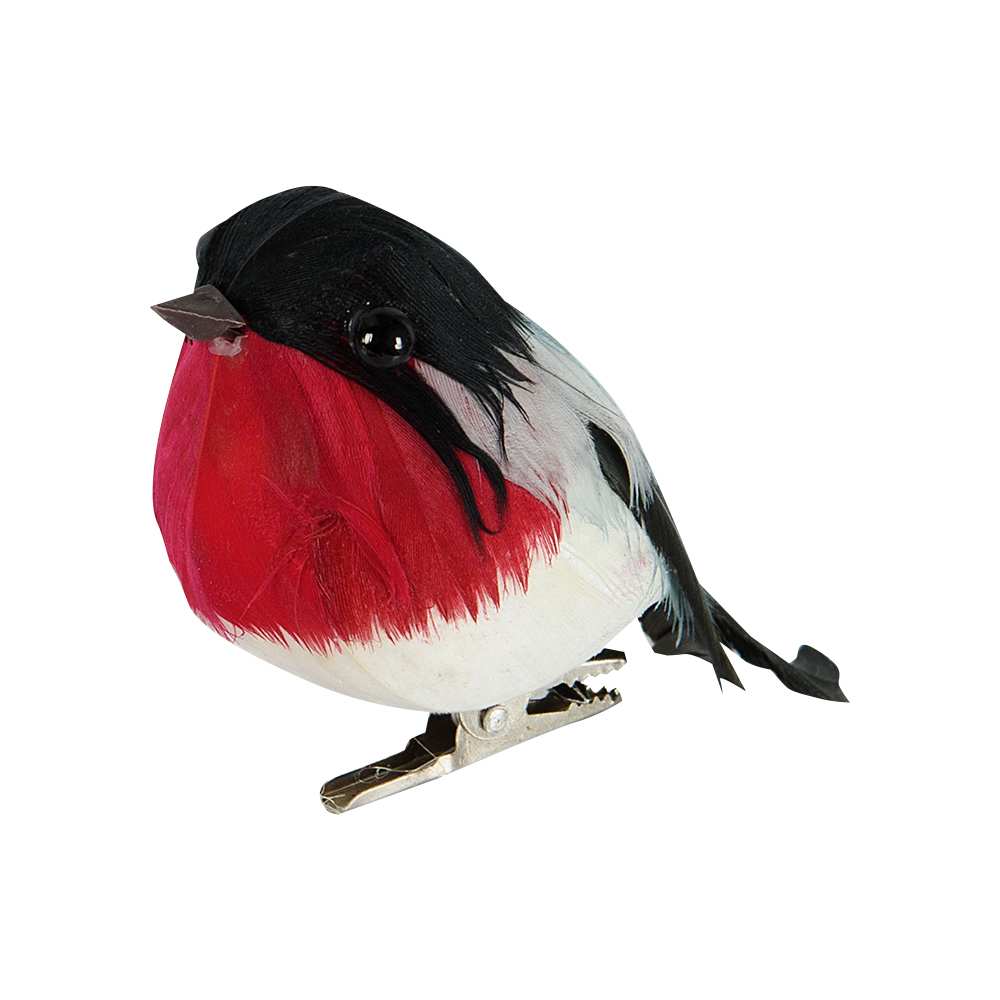 Oiseau noir et rouge à pince VERTUO