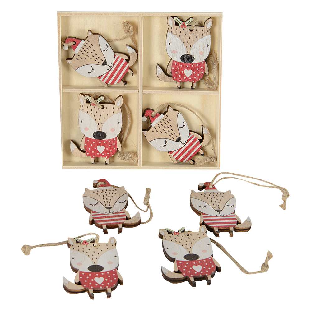 Ornements renards Ens/8