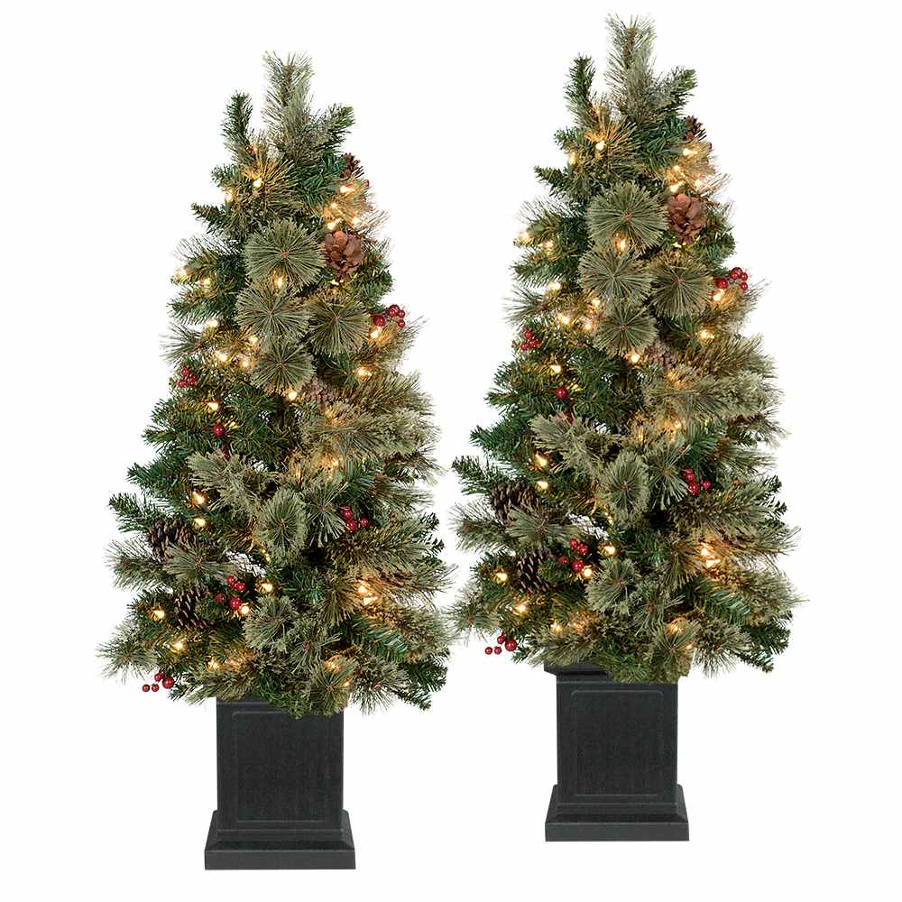 VERTUO Pre-Lit Christmas Trees 3 ft. 6 in. Pkg/2