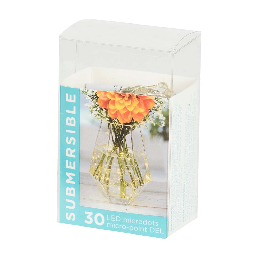 Jeu de 30 lumières DEL micropoints Blanc chaud