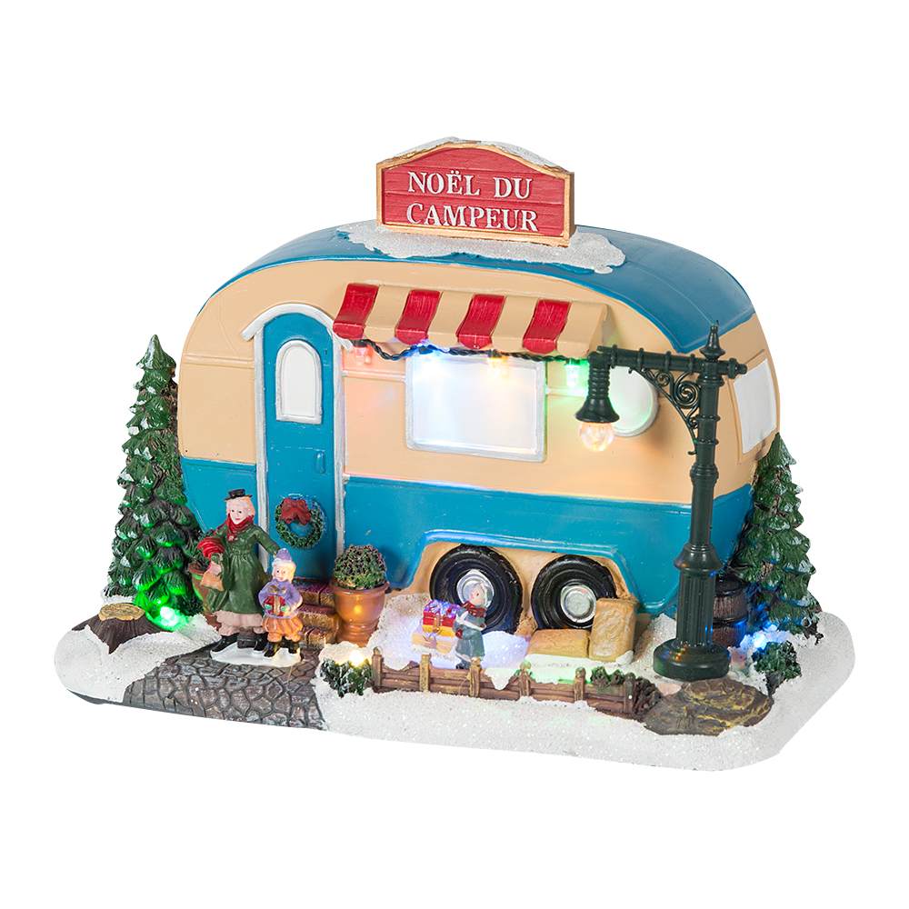 Campeur de Noël vintage illuminé