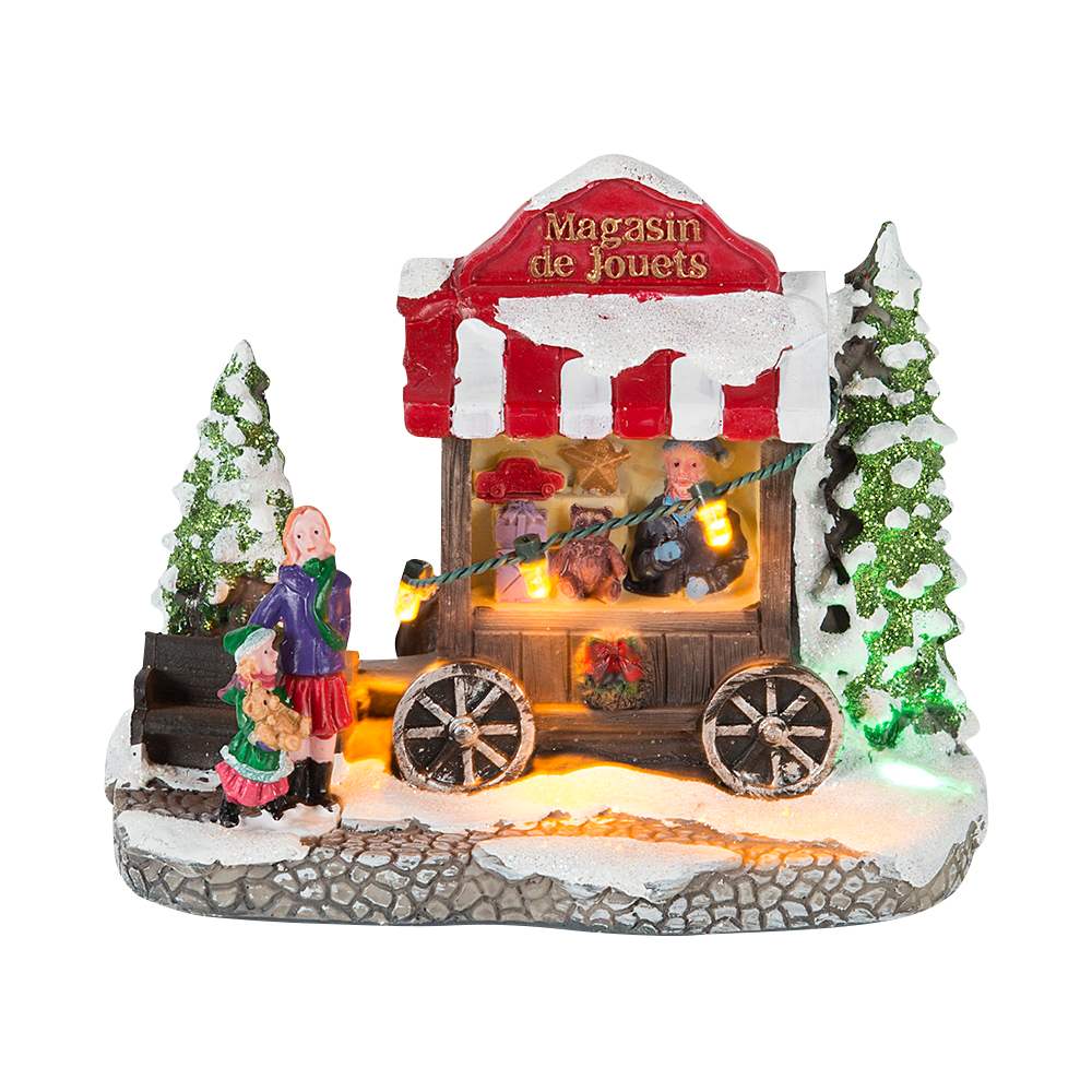 Kiosque magasin de jouets illuminé