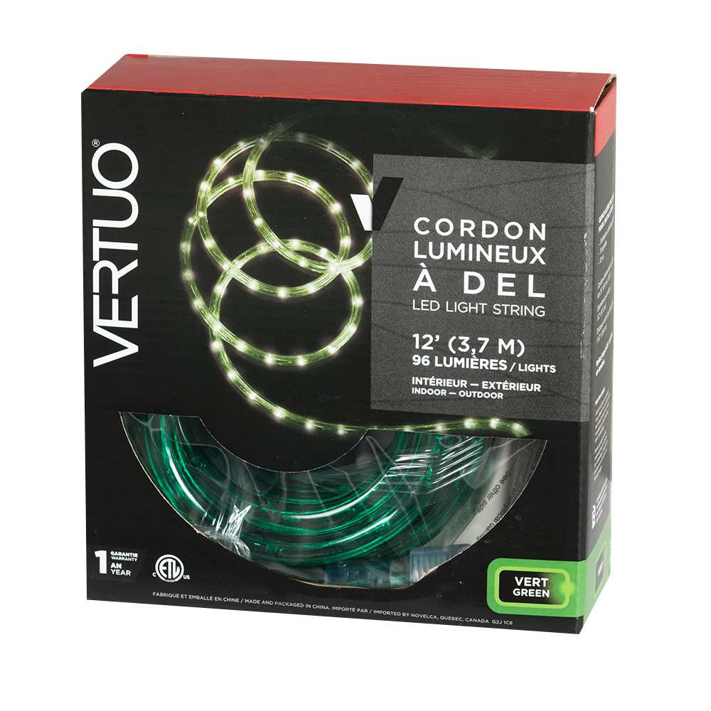 VERTUO Green LED Light Strip 12 ft.