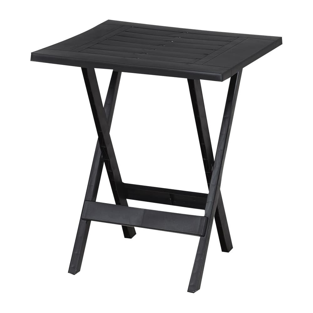 Table d'appoint pliante en résine noire 17 po