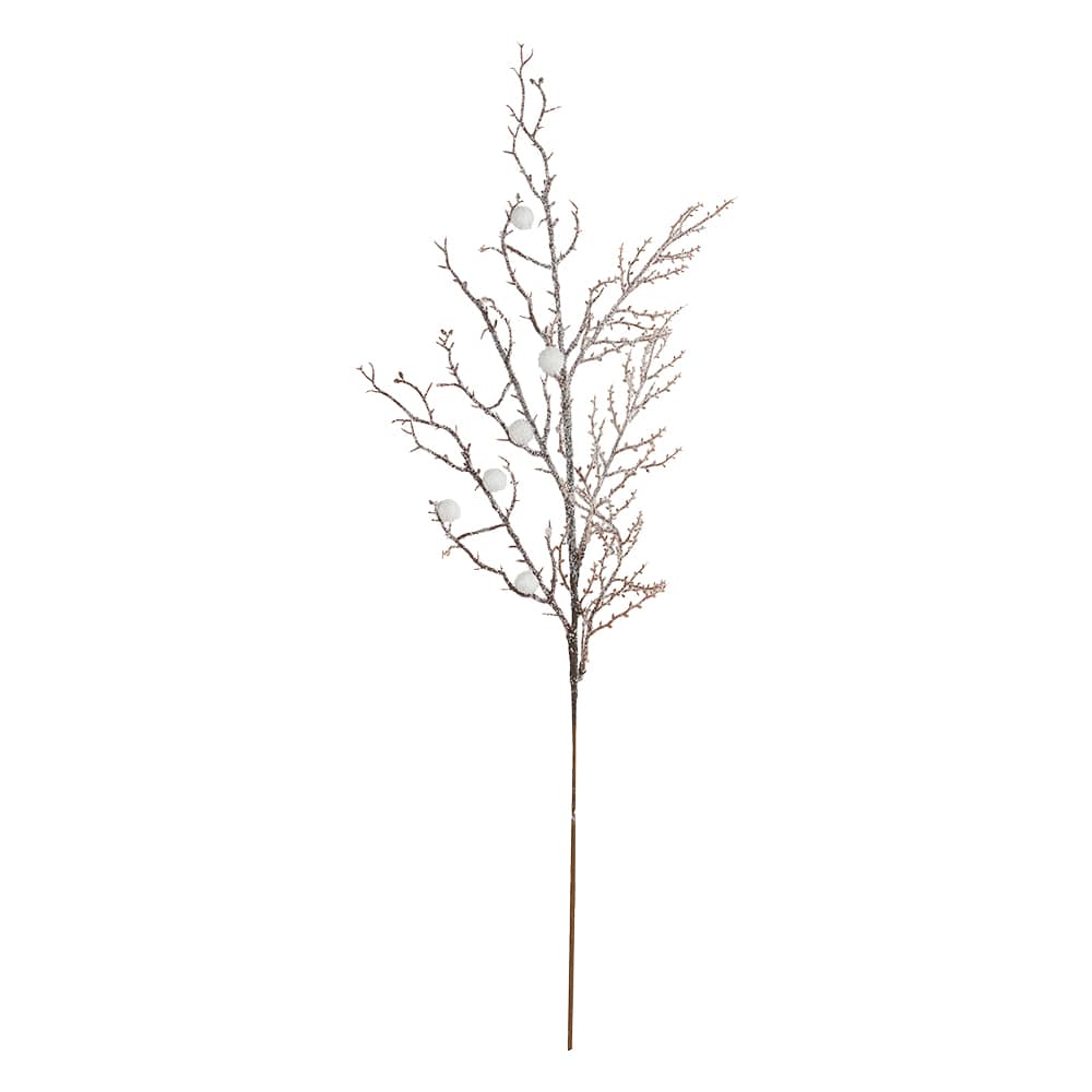 Pic décoratif boules blanches 30 po