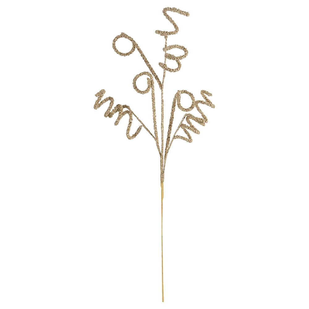 Pic décoratif spirales or 25 po