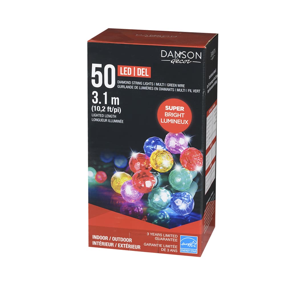 50 Diamonds LED Lights Set Multicolour