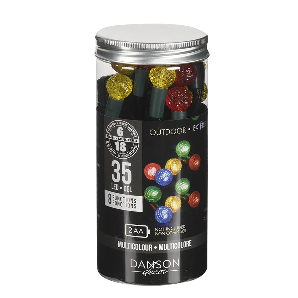 Jeu de 35 lumières DEL multicolore