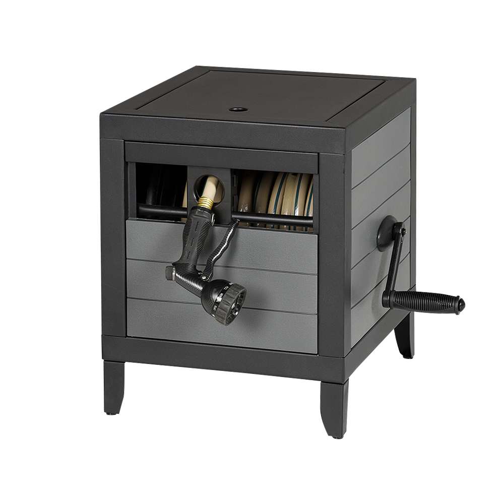 Dévidoir de patio pour tuyau d'arrosage 100 pi NeverLeak GARANT