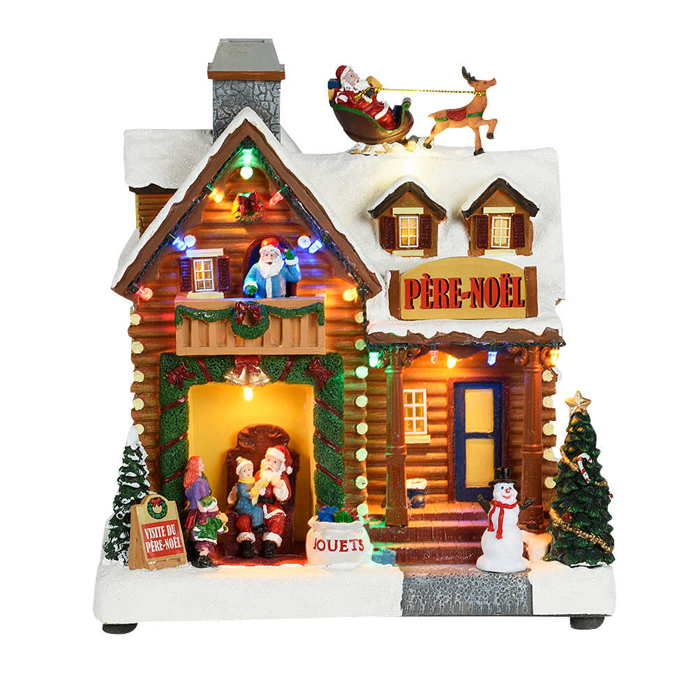 Maison du Père Noël musicale illuminée