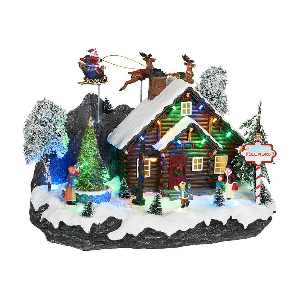 Village du Pôle Nord musical illuminé