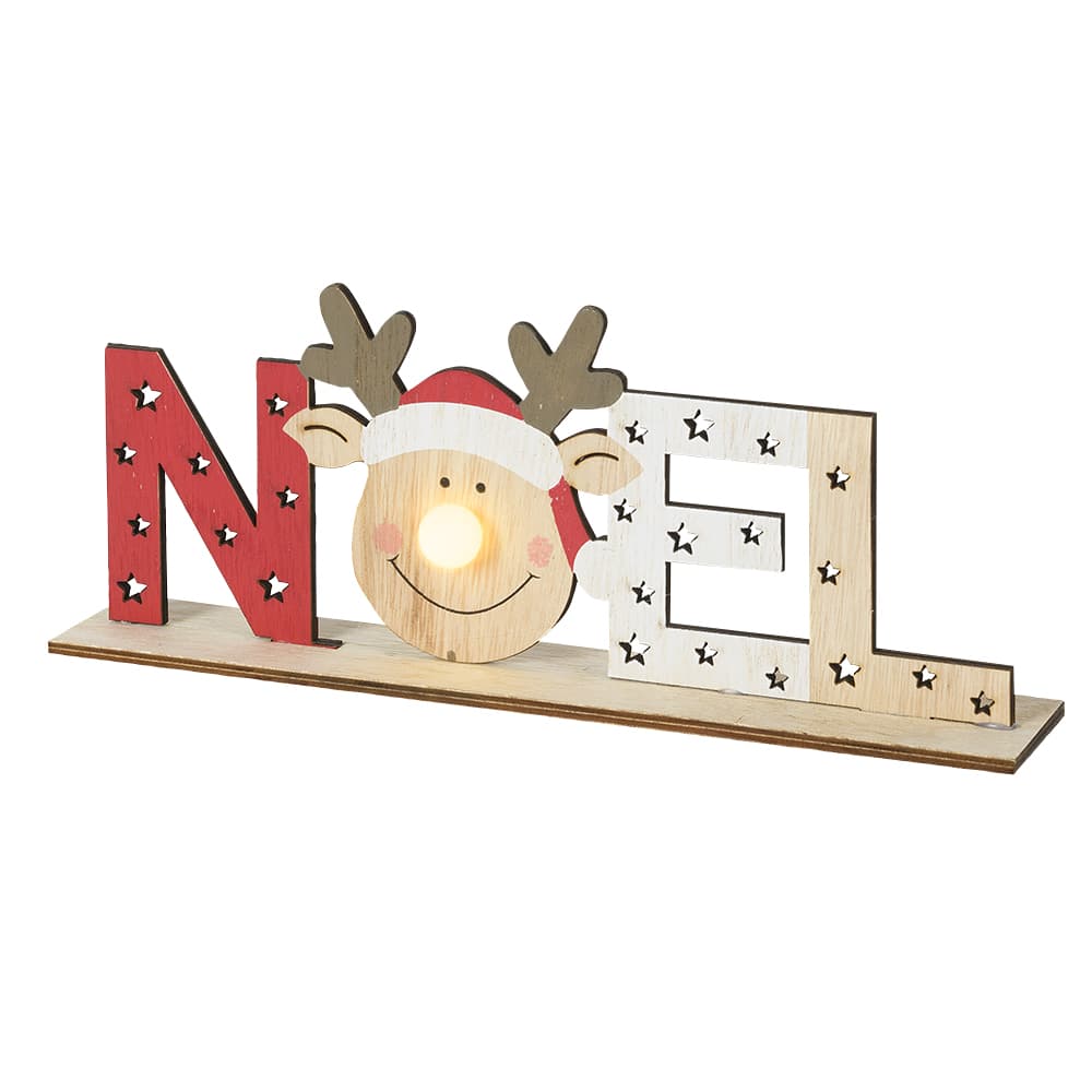 Lettres Noël décoratives renne 11 po