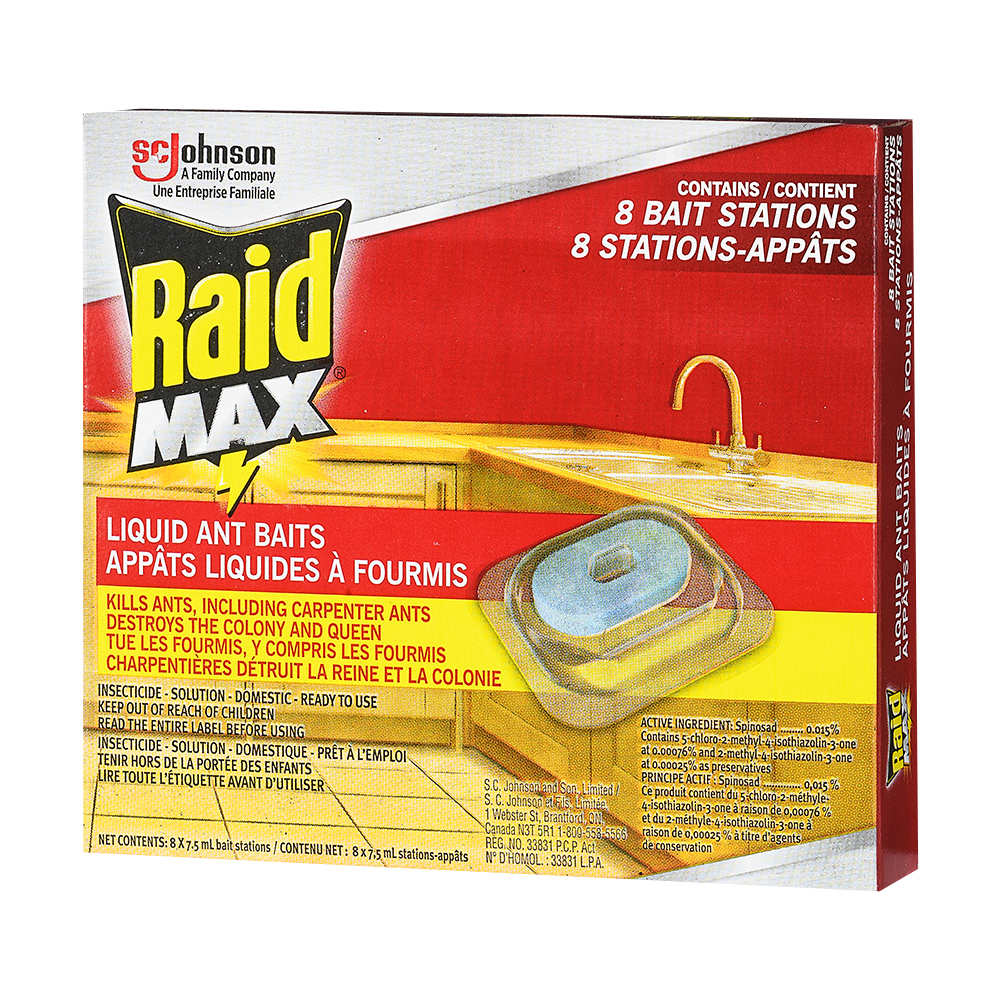 Appâts liquides à fourmis Raid Max Pqt/8