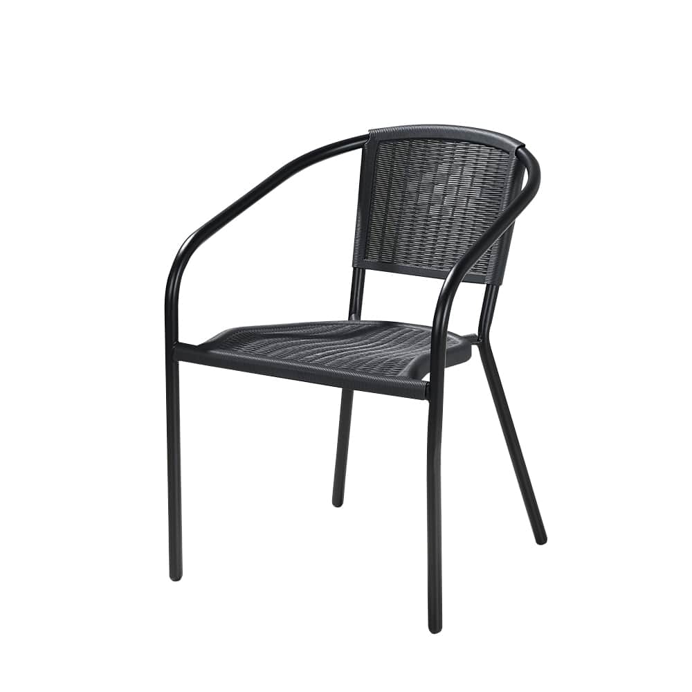 Chaise bistro en acier noire et anthracite VERTUO