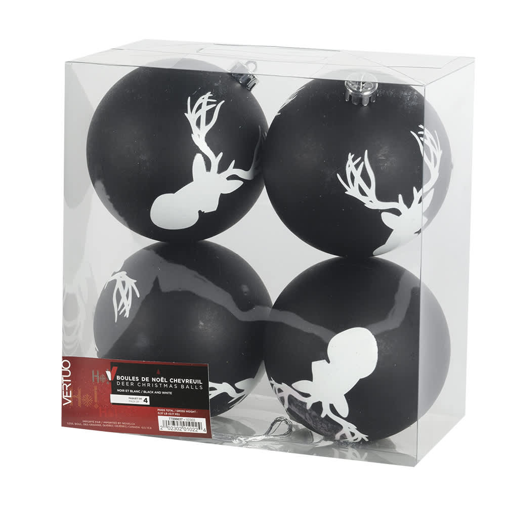 Boules de Noël 4 po Pqt/4