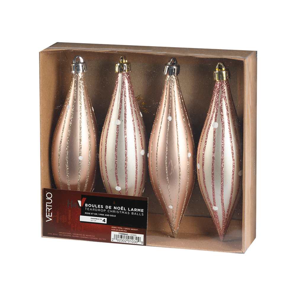 Boules de Noël 5 1/2 po Pqt/4
