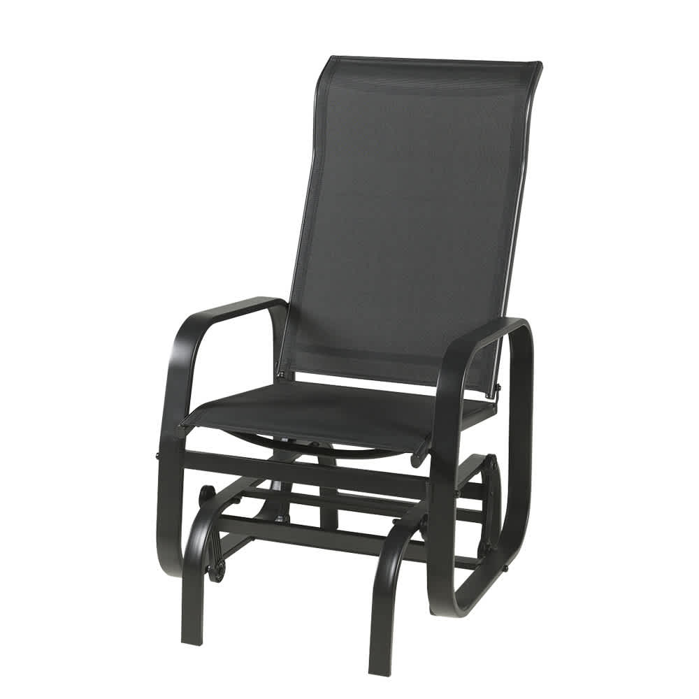 Chaise berçante simple en acier noir VERTUO