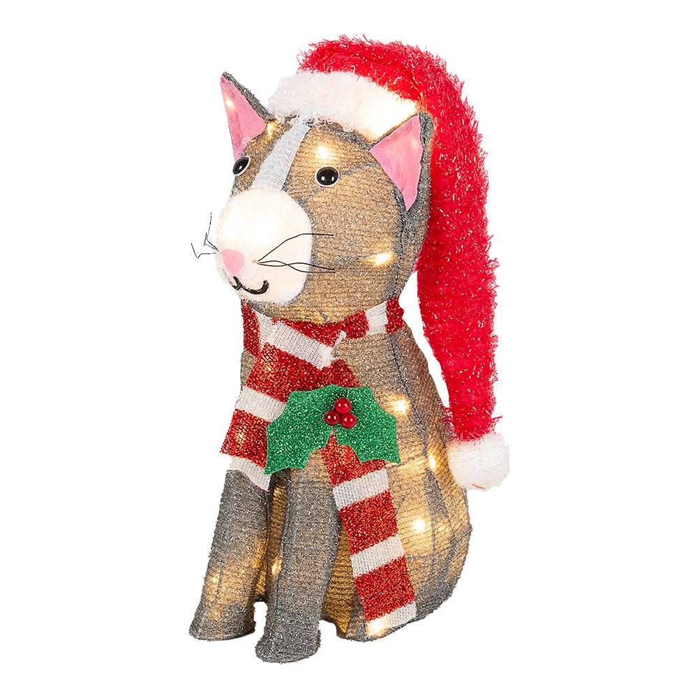 Chat illuminé 18 1/8 po