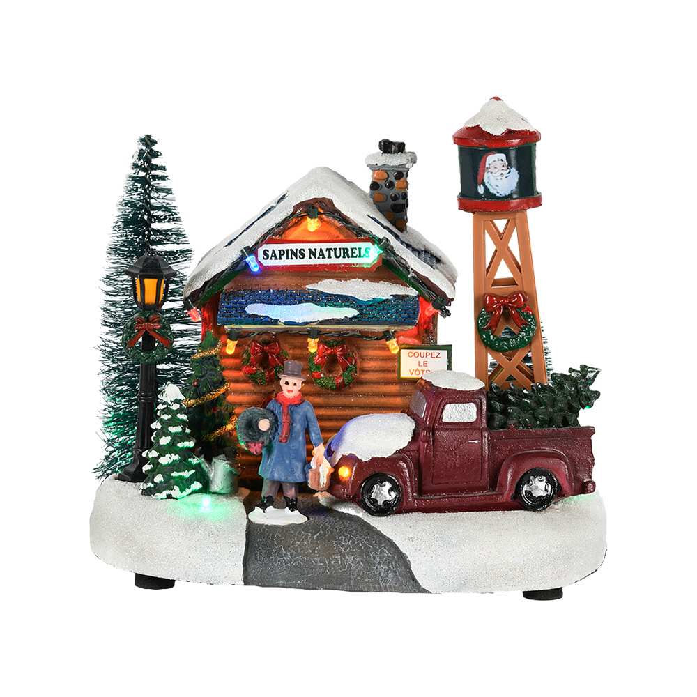 Village de Noël illuminé