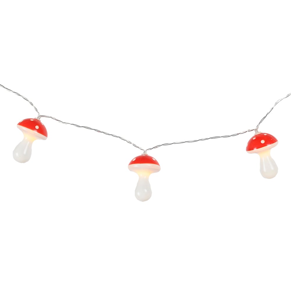 Guirlande 10 champignons lumineux