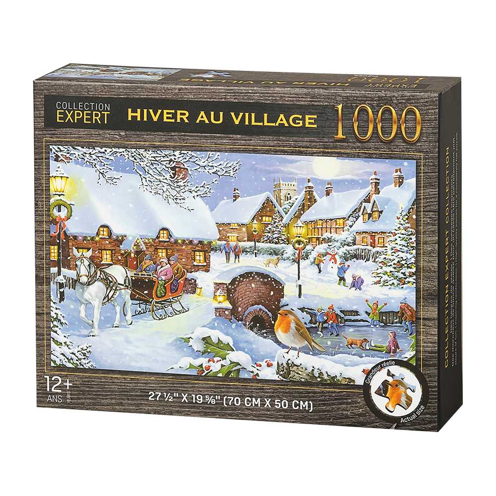 Casse-tête hiver au village 1 000 morceaux