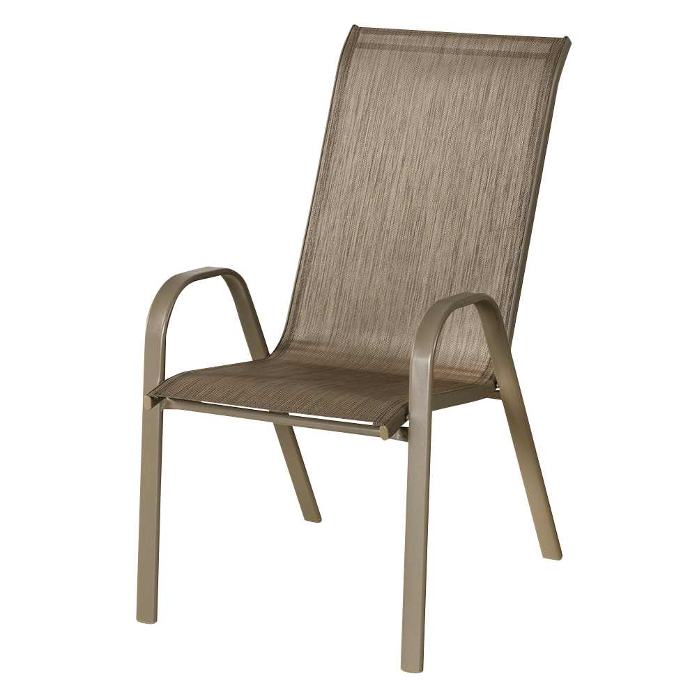 Chaise de patio en acier beige VERTUO