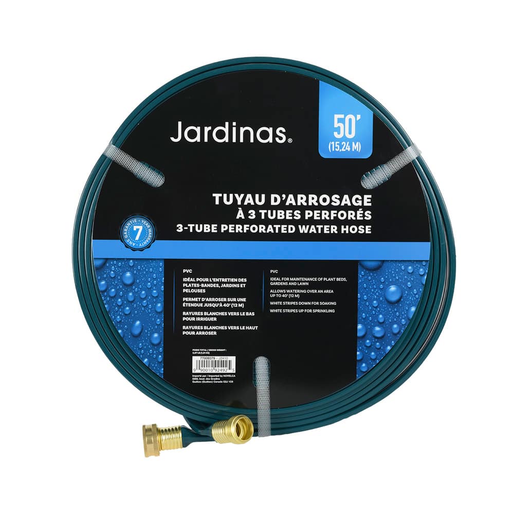 Tuyau d'arrosage à 3 tubes perforés 50 pi
