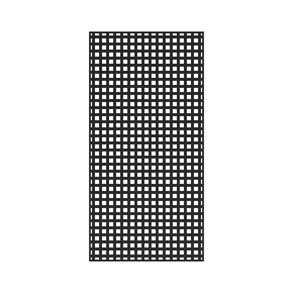 Treillis décoratif en PVC noir 4 pi x 8 pi