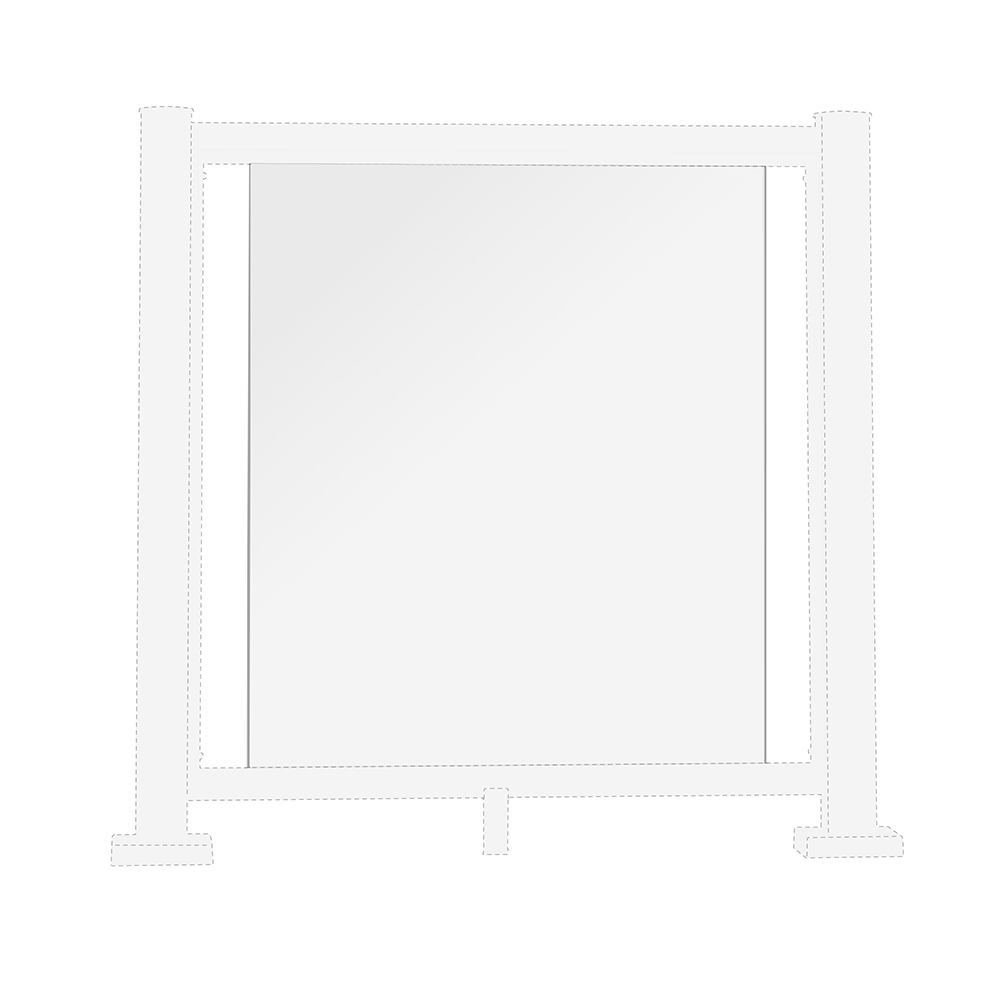 Verre clair SEUL pour rampe en aluminium Pillar 15 po x 42 po